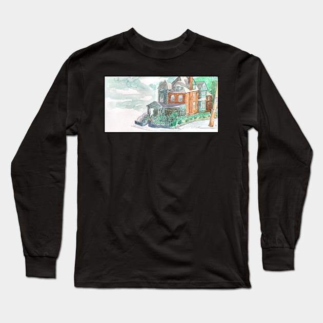 Historic House in Germantown, Philadelphia Long Sleeve T-Shirt by ElizaC